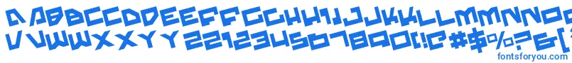 Trajiar-Schriftart – Blaue Schriften auf weißem Hintergrund