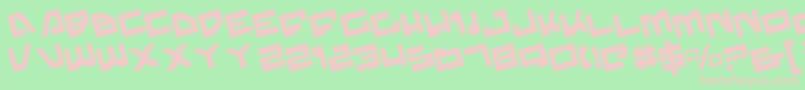 Trajiar Font – Pink Fonts on Green Background