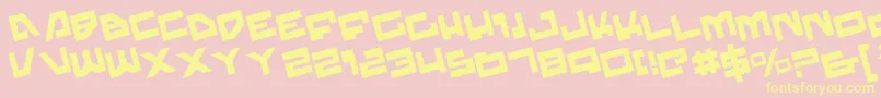 Trajiar Font – Yellow Fonts on Pink Background