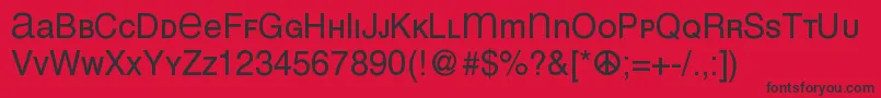 フォントMeansans – 赤い背景に黒い文字