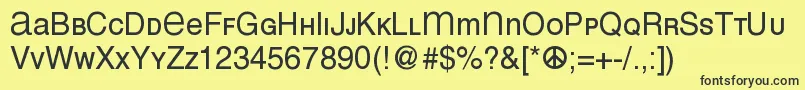Meansans Font – Black Fonts on Yellow Background