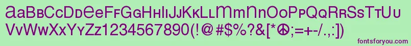 Meansans Font – Purple Fonts on Green Background