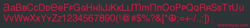 Шрифт Meansans – красные шрифты на чёрном фоне