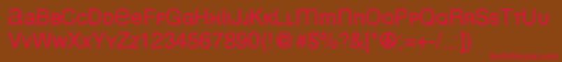 Meansans Font – Red Fonts on Brown Background
