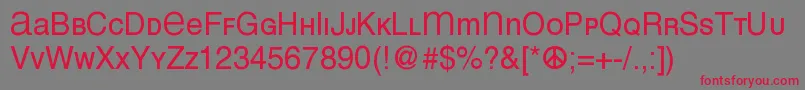 Meansans Font – Red Fonts on Gray Background