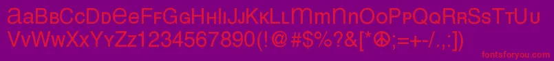 Meansans Font – Red Fonts on Purple Background