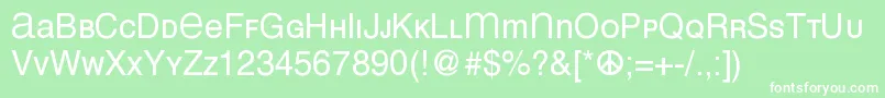 Meansans Font – White Fonts on Green Background