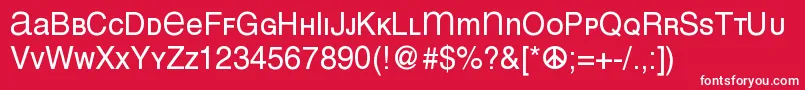 Шрифт Meansans – белые шрифты на красном фоне