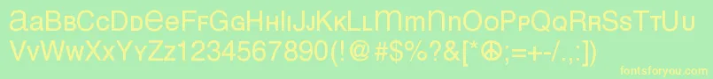 Meansans Font – Yellow Fonts on Green Background
