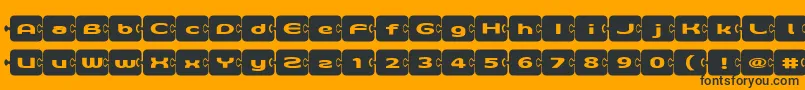 D3Pazzlisma Font – Black Fonts on Orange Background