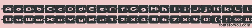 D3Pazzlisma Font – Black Fonts on Pink Background