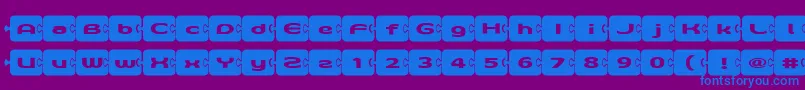 D3Pazzlisma Font – Blue Fonts on Purple Background