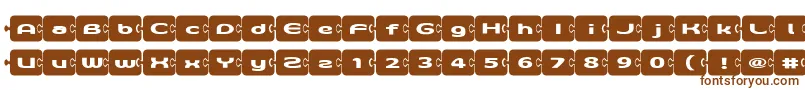 D3Pazzlisma Font – Brown Fonts on White Background