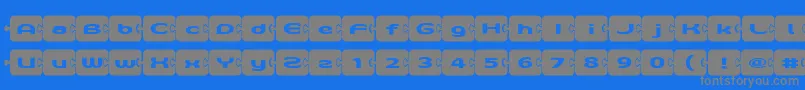 D3Pazzlisma Font – Gray Fonts on Blue Background