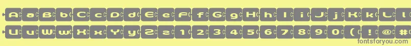 D3Pazzlisma Font – Gray Fonts on Yellow Background