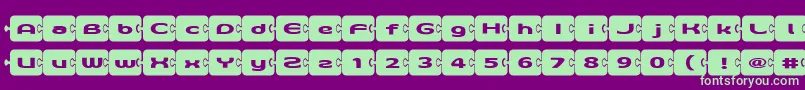 D3Pazzlisma Font – Green Fonts on Purple Background