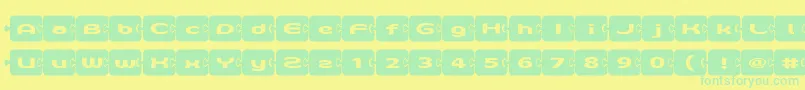 D3Pazzlisma Font – Green Fonts on Yellow Background