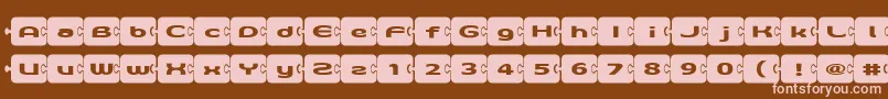 fuente D3Pazzlisma – Fuentes Rosadas Sobre Fondo Marrón