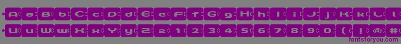 D3Pazzlisma Font – Purple Fonts on Gray Background