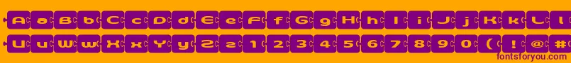 D3Pazzlisma Font – Purple Fonts on Orange Background