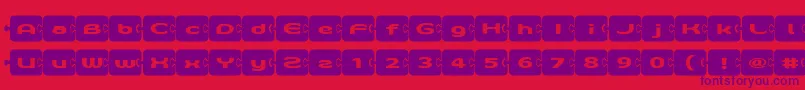 D3Pazzlisma Font – Purple Fonts on Red Background