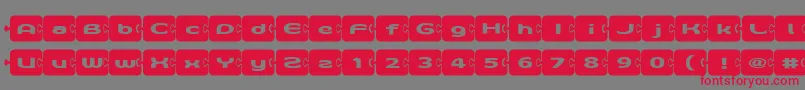 D3Pazzlisma Font – Red Fonts on Gray Background