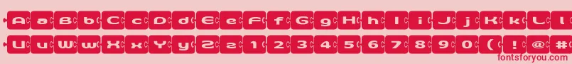 D3Pazzlisma Font – Red Fonts on Pink Background