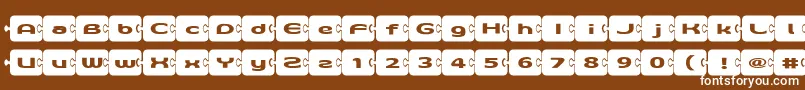 D3Pazzlisma Font – White Fonts on Brown Background