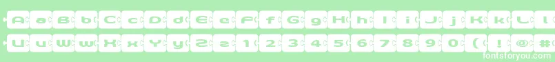 D3Pazzlisma Font – White Fonts on Green Background