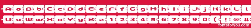 D3Pazzlisma Font – White Fonts on Red Background