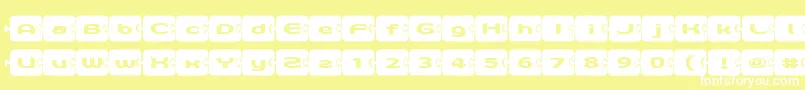 D3Pazzlisma Font – White Fonts on Yellow Background