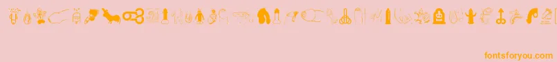 Penis Font – Orange Fonts on Pink Background