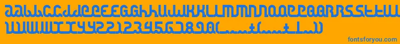 Canstop Font – Blue Fonts on Orange Background