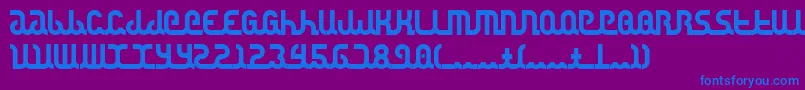 フォントCanstop – 紫色の背景に青い文字