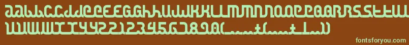 Шрифт Canstop – зелёные шрифты на коричневом фоне