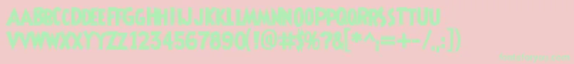 Shermlock Font – Green Fonts on Pink Background