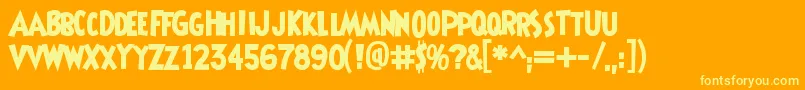 Shermlock Font – Yellow Fonts on Orange Background