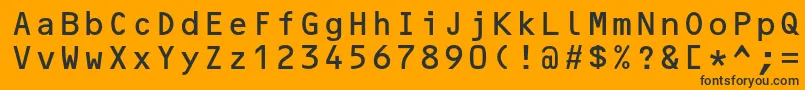 Ocrbstd Font – Black Fonts on Orange Background