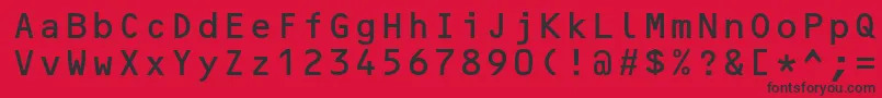 Ocrbstd Font – Black Fonts on Red Background