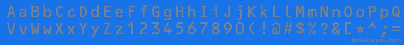 Ocrbstd Font – Gray Fonts on Blue Background