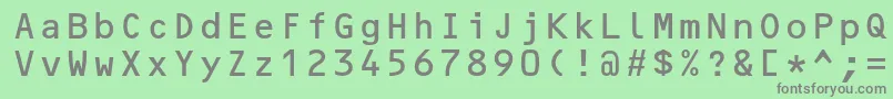 フォントOcrbstd – 緑の背景に灰色の文字