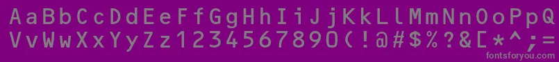 フォントOcrbstd – 紫の背景に灰色の文字