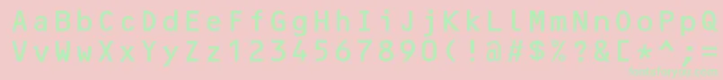 Ocrbstd Font – Green Fonts on Pink Background