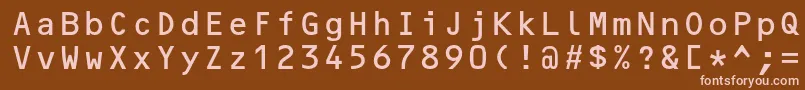 Czcionka Ocrbstd – różowe czcionki na brązowym tle