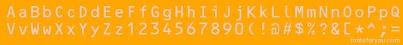 Ocrbstd Font – Pink Fonts on Orange Background