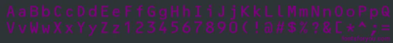 Czcionka Ocrbstd – fioletowe czcionki na czarnym tle
