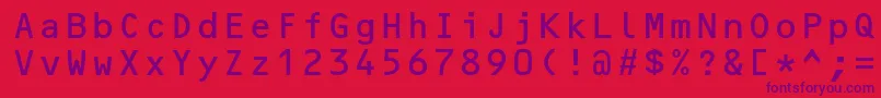 Ocrbstd Font – Purple Fonts on Red Background