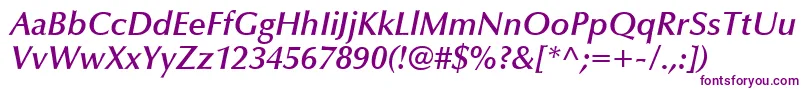OptimaLtDemiBoldItalic-fontti – violetit fontit