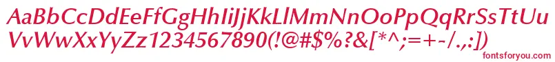 OptimaLtDemiBoldItalic Font – Red Fonts