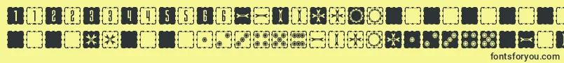 SteampipsD6 Font – Black Fonts on Yellow Background